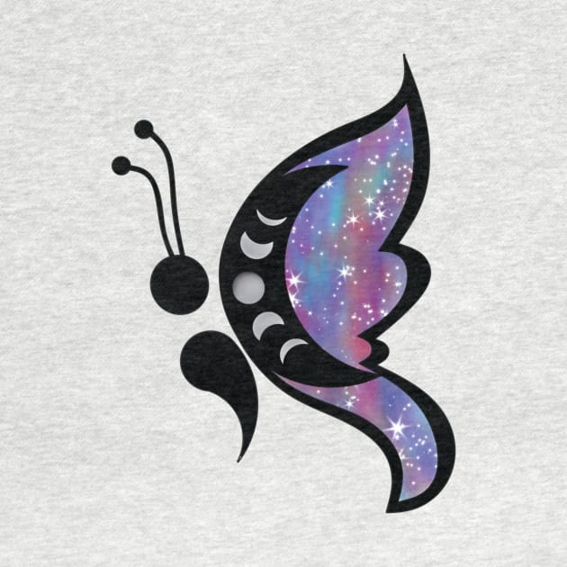 Semicolon Butterfly by LeslieMakesStuff